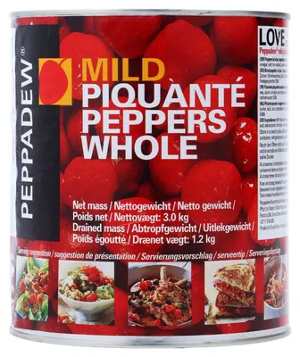 Obrázek produktu pro Peppadew Zoete Spicy Peppers 3000 g – sladké a pikantní jemné papriky Peppadew, zásoba 3 kg