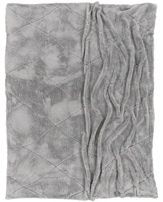 Produktbild von Deko Wohnzimmer Decke Kuscheldecke Tagesdecke Sofadecke Waschbar Raute Weich 200x240cm Grau
