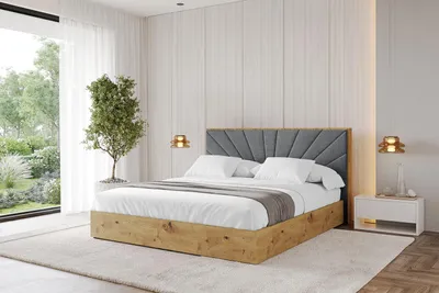 Produktbild von ALTDECOR Polsterbett mit Bettkasten - ENZO6 - 200x200 Dunkelgrau- Bett mit Kopfteil, Boxbett ohne Matratze, Doppelbett mit Stauraum