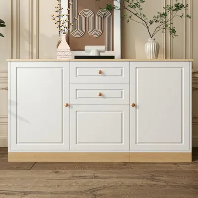 Produktbild von Sideboard, Kommode Doppelschubladen für Wohn- und Esszimmer,Multifunktionales Aufbewahrungsmöbel