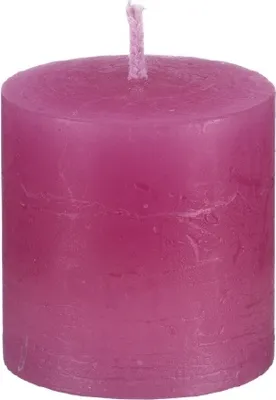 Produktbild von Rustic Stumpenkerzen pink, 50 x 50 mm, 1 Stück, Original durchgefärbte Kerzen