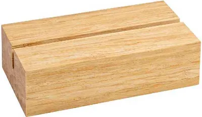 Produktbild von Tischkartenhalter 105mm Bambus, hell / Tischaufsteller / Werbeaufsteller / Schildhalter / Einsteckschlitz / Kartenhalter / Holz / Menükartenhalter / Speisekartenhalter - Zeigis®