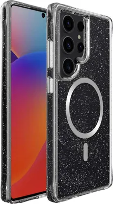 Productafbeelding van imoshion Clear Glitter Backcover met MagSafe voor de Samsung Galaxy S25 Ultra - Zilver