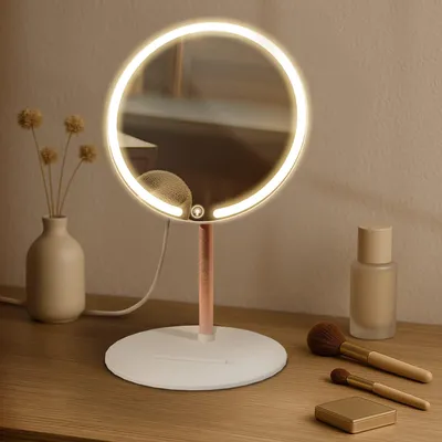 Produktbild von CLP Schminkspiegel dimmbar Streep LED-Beleuchtung 3 Lichtfarben Touch-Bedienung weiß