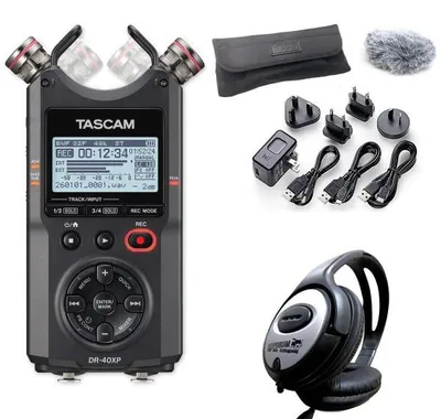 Image de Enregistreur audio Tascam DR-40XP avec kit d'accessoires et casque