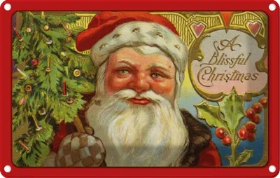 Produktbild von vianmo Blechschild 12x18 cm Weihnachten Santa Claus Tannenbaum Abenteuer Reisen Urlaub Ostern Gruß