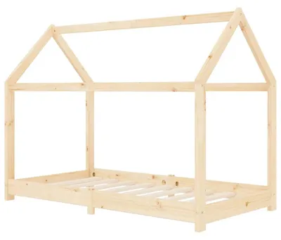 Produktbild von vidaXL Kinder-Bettgestell Massivholz Kiefer 70 x 140 cm