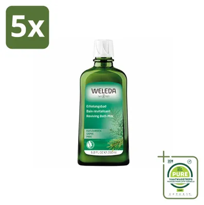 Obrázek produktu pro 5 kusů Weleda Zilverspar, osvěžující koupelová mléko - 200 ml - velkopack