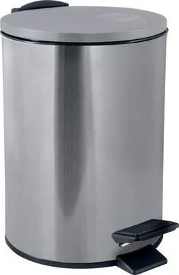 Produktbild von Spirella Kosmetikeimer 5 Liter Edelstahl mit Absenkautomatik und Inneneimer "Adelar" Badezimmer Mülleimer Softclose Abfalleimer Silber