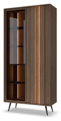 Immagine prodotto di FURNLUX, vetrine nei colori marrone e nero, 94 cm / Colore principale: marrone / Dimensioni: 94 x 197 x 40 cm