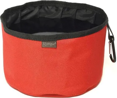 Produktbild von Mystique Reisetrinknapf Reisenapf mit Karabiner faltbar Faltnapf 2,0l rot