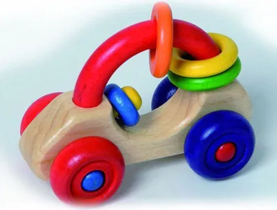 Produktbild von nic Holzspielzeugauto First Car für Kleinkinder und Babys
