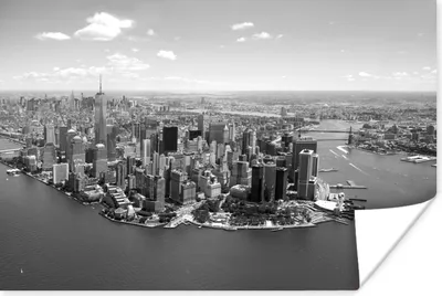 Produktbild von MuchoWow® Poster New York - Schwarz - Weiß 120x80 cm - Bilder
