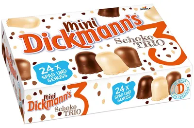 Immagine prodotto di Dickmanns Minis Chocolate Trio 24 piccoli marshmallow assortiti 3 volte 200g