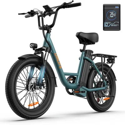 Immagine prodotto di E-bike Pedelec - E20 - Batteria al litio da 48 V - Motore brushless da 200–250 W - Autonomia >60 km - Velocità massima 25 km/h - Ruote da 50,8 cm - Telaio in acciaio - Verde