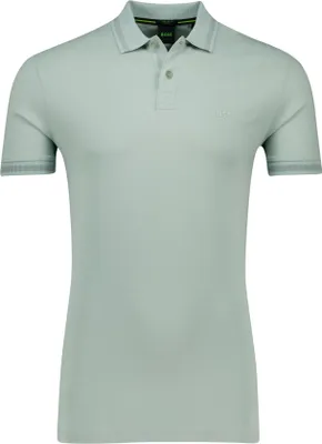 Produktbild von Boss Green Polo Grün Unifarben Kurzarm Normale Passform Baumwolle
