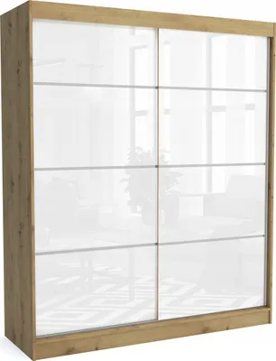 Produktbild von Moderner Schiebetürenschranke BELI 180 cm Hochglanzplatte (ARTISAN)