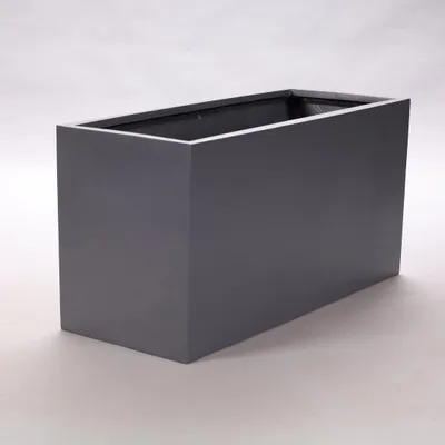 Produktbild von Elegant Einrichten | Pflanzkübel | Fiberglas | rechteckig | anthrazit metallic | 100x40x50cm