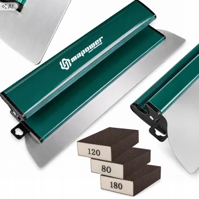 Obrázok produktu pre Nerezová špachtľa na stierku MAPOWER 40 cm, čepeľ 0,35 mm