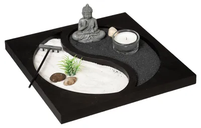 Produktbild von Atmosphera Yin Yang Deco Green Collection Zen Garten Schwarz  Schwarz One Size