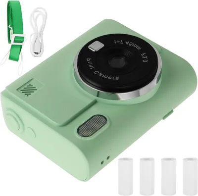 Immagine prodotto di Mini fotocamera istantanea - Fotocamera digitale per bambini - Stampa istantanea delle foto - Design adatto ai bambini