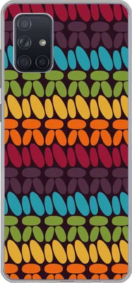 Produktbild von MuchoWow® Handyhülle Schutzhülle Hülle für Telefoonhoesje Samsung Galaxy A51 5G Häkelmuster - Retro - Regenbogen Silikon Softcase Handy Hülle - Abbildung