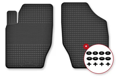 Image de Tapis avant en caoutchouc pour Citroen C4 II 2010-2018 (hayon/break) – 2 pièces, noirs, semi-universel, adapté