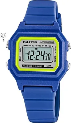 Immagine prodotto di Calypso Digital Crush orologio per bambini cinturino in silicone blu data timer K5802/5