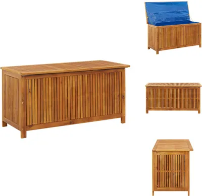 Image de vidaXL Boîte de rangement de jardin 113x50x58 cm en bois massif d'acacia - Boîtes de jardin