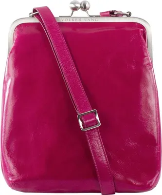 Produktbild von VOLKER LANG Schultertasche LOLA  Elegante Damen Bügeltasche Umhängetasche aus italienischem Leder