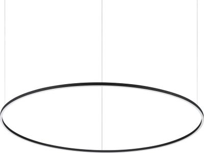 Moderne Hängeampel Aluminium-Kunststoff Schwarz Led 89W 4000K D150Cm
