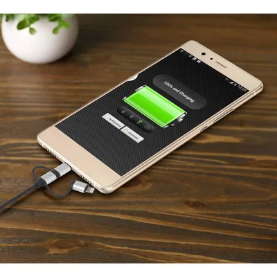 Productafbeelding van Renkforce USB-kabel, USB 2.0, met USB-A-connector, USB-C®-connector, USB-Micro-B-connector en Apple Lightning-connector, lengte 1,00 meter, donkergrijs