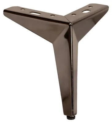 Produktbild von Möbelbein "Stern" in Schwarz Matt – 15 cm hoch, elegantes Design für stabile und stilvolle Möbelgestaltungen. Ideal für vielseitige Anwendungen