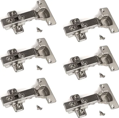Produktbild von 6 x Topfband Topfbänder T52 Eckanschlag mit Dämpfer + Kreuzplatte Scharnier Scharniere Topfscharniere (Einzeln und als 6er, 10er, 20er oder 30er Set erhältlich!)