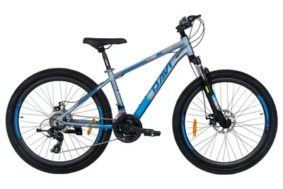 Produktbild von Davi Montaro 26 zoll mountainbike, 21 gang-schaltung, shimano, leichter 13-zoll-rahmen, federung, 145-170 cm, grau/blau