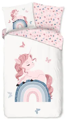 Imagen del producto de Juego de sábanas para cuna "Fiby" - Blanco - (140x200/220 cm) - 100% algodón