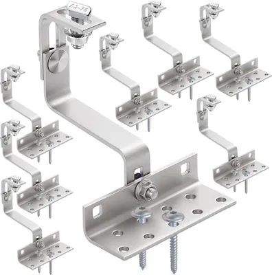 Produktbild von 8x Ziegel-Dachhaken Solar Montageset 8cm Hammerkopf 17,3