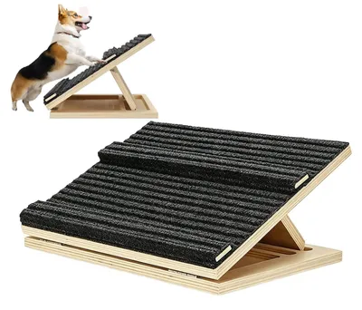 Image de Escalier pour chien en bois, réglable en hauteur, avec surface antidérapante