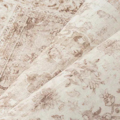 Immagine prodotto di Tappeto di 120 x 170 cm, color beige, lavabile, antiscivolo, a pelo corto, ideale per il soggiorno