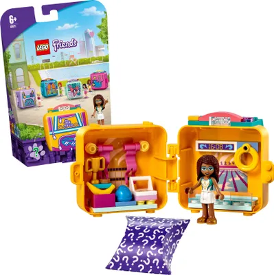 Produktbild von LEGO 41671 Friends Andreas Schwimmstar-Würfel, Kinderspielzeug, Spielzeug ab 6 Jahre mit Mini Puppe, Geschenk für Mädchen und Jungen