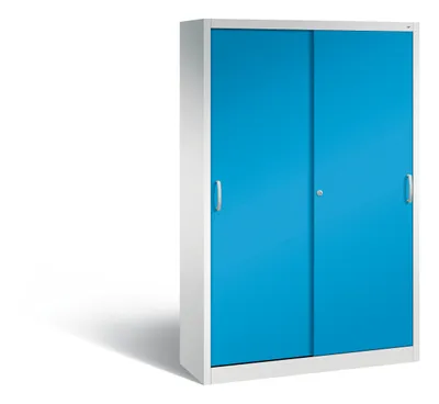 Produktbild von C+P Schiebetürenschrank Acurado-2000 | HxBxT 195x120x40cm | Lichtgrau/Lichtblau