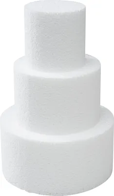 Produktbild von Styroporform "Torte", 3-tlg. Klein, Ø 5 / 7,5 / 10 cm