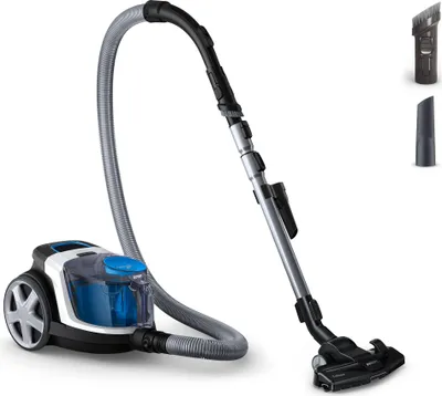 Produktbild von Philips PowerPro Compact Beutelloser Staubsauger, Allergiefilter, 99.9 % Staubaufnahme, 900 W, Weiß (FC9332/09)