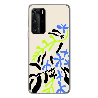 Produktbild von MuchoWow® Handyhülle Schutzhülle Hülle für Huawei P40 Pro Blatt - Abstrakt - Muster Silikon Softcase Handy Hülle - Schutz