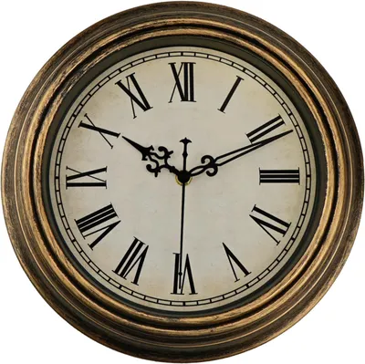 Produktbild von Retro Wanduhr 30 cm, stille nicht tickende Uhr, römische Ziffern, für Schlafzimmer, Küche, Büro