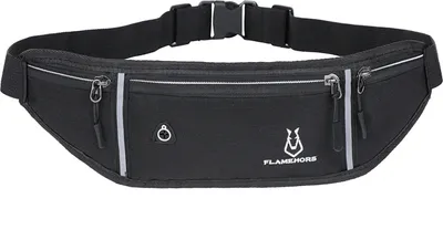 Produktbild von Sport-Hüfttasche, Outdoor-Lauf-Handytasche, Handy-Hüfttasche, wasserdicht mit Kopfhörerloch, Uni, verstellbare Größe, Schwarz