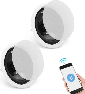 Zdjęcie produktu dla Zestaw 2 głośników sufitowych - Wbudowany głośnik 150 W - Głośnik 17 cm - Idealny do kina domowego i systemów muzycznych
