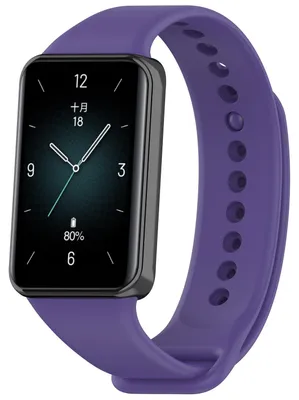 Produktbild von Für Honor Band 9 hochwertiges TPU Solid Color Watch Ersatz Arm Band Lila