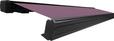 Produktbild von SOLUNA Kassettenmarkise Exquisit 6x3,5 Stoff Dessin 7554 Gestell DB703 dunkelgrau Antrieb links inkl. Motor und Wandscha