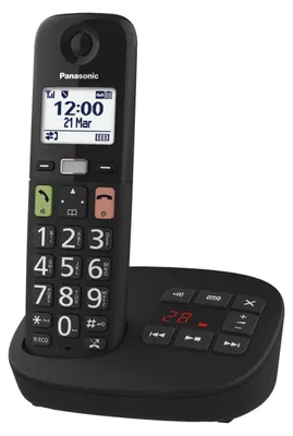 Imagen del producto de Panasonic KX-TGU130EXB, teléfono analógico/DECT, auricular inalámbrico, color